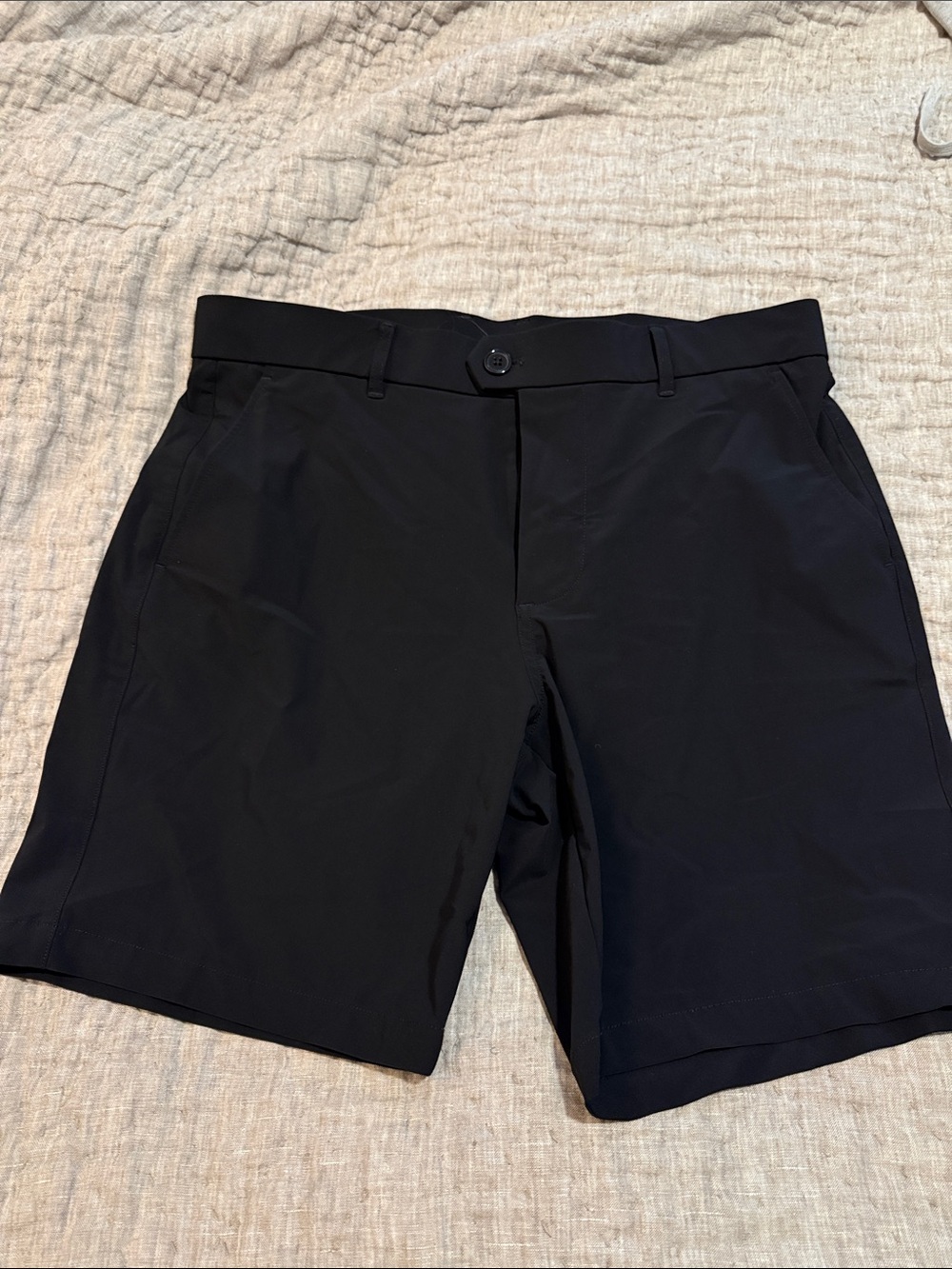 Greyson Men's Flat-Front Black Performance Shorts